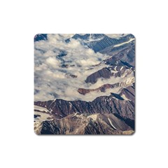 Andes Mountains Aerial View, Chile Square Magnet