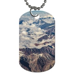 Andes Mountains Aerial View, Chile Dog Tag (one Side) by dflcprintsclothing