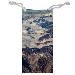 Andes Mountains Aerial View, Chile Jewelry Bag