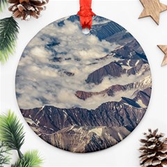 Andes Mountains Aerial View, Chile Round Ornament (two Sides)