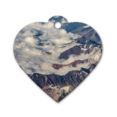 Andes Mountains Aerial View, Chile Dog Tag Heart (two Sides) by dflcprintsclothing