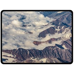 Andes Mountains Aerial View, Chile Fleece Blanket (large)  by dflcprintsclothing