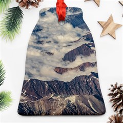 Andes Mountains Aerial View, Chile Ornament (bell) by dflcprintsclothing