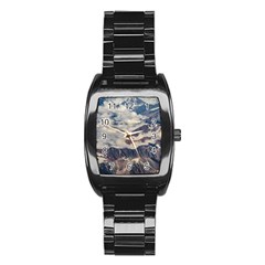 Andes Mountains Aerial View, Chile Stainless Steel Barrel Watch