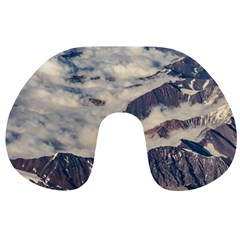 Andes Mountains Aerial View, Chile Travel Neck Pillow by dflcprintsclothing