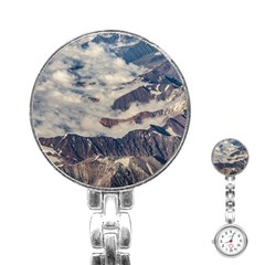 Andes Mountains Aerial View, Chile Stainless Steel Nurses Watch by dflcprintsclothing