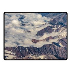 Andes Mountains Aerial View, Chile Double Sided Fleece Blanket (small)  by dflcprintsclothing