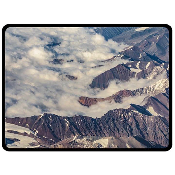 Andes Mountains Aerial View, Chile Double Sided Fleece Blanket (Large) 