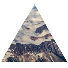 Andes Mountains Aerial View, Chile Wooden Puzzle Triangle by dflcprintsclothing