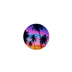 Sunset Palms 1  Mini Magnets by goljakoff