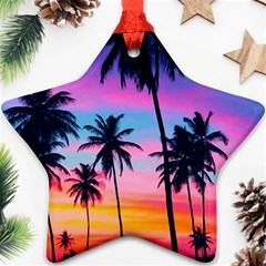 Sunset Palms Ornament (star)