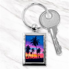 Sunset Palms Key Chain (rectangle)