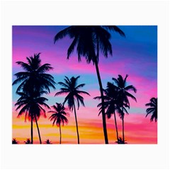 Sunset Palms Small Glasses Cloth by goljakoff