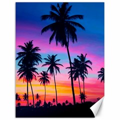 Sunset Palms Canvas 12  X 16 