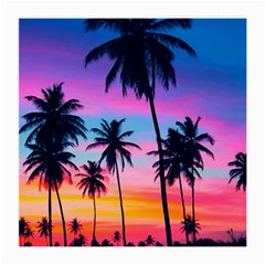 Sunset Palms Medium Glasses Cloth (2 Sides) by goljakoff