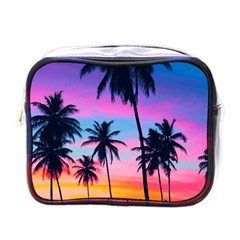 Sunset Palms Mini Toiletries Bag (one Side)