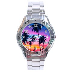 Sunset Palms Stainless Steel Analogue Watch by goljakoff