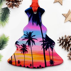 Sunset Palms Ornament (christmas Tree)  by goljakoff