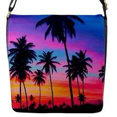 Sunset Palms Flap Closure Messenger Bag (s) by goljakoff