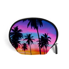 Sunset Palms Accessory Pouch (small) by goljakoff