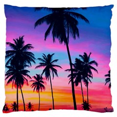 Sunset Palms Standard Flano Cushion Case (one Side) by goljakoff