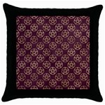 Golden Pentagram Throw Pillow Case (Black) Front