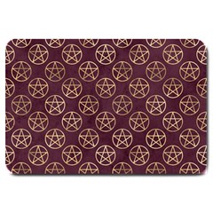 Golden Pentagram Large Doormat  by Angelandspot