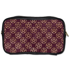 Golden Pentagram Toiletries Bag (one Side) by Angelandspot