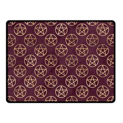 Golden Pentagram Fleece Blanket (small) by Angelandspot