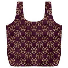 Golden Pentagram Full Print Recycle Bag (xl) by Angelandspot