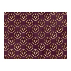 Golden Pentagram Double Sided Flano Blanket (mini)  by Angelandspot