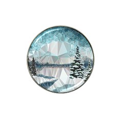 Winter Landscape Low Poly Polygons Hat Clip Ball Marker by HermanTelo