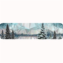 Winter Landscape Low Poly Polygons Large Bar Mats by HermanTelo