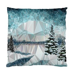 Winter Landscape Low Poly Polygons Standard Cushion Case (one Side)