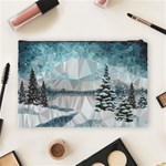 Winter Landscape Low Poly Polygons Cosmetic Bag (Large) Back