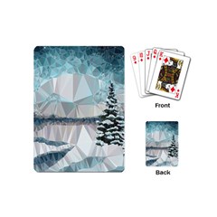 Winter Landscape Low Poly Polygons Playing Cards Single Design (mini)