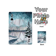 Winter Landscape Low Poly Polygons Playing Cards 54 Designs (mini) by HermanTelo