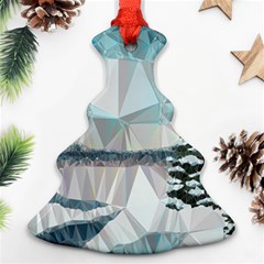 Winter Landscape Low Poly Polygons Ornament (christmas Tree) 