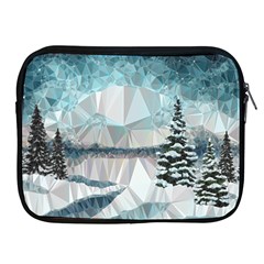 Winter Landscape Low Poly Polygons Apple Ipad 2/3/4 Zipper Cases by HermanTelo