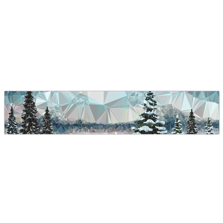 Winter Landscape Low Poly Polygons Small Flano Scarf