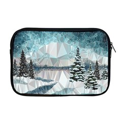 Winter Landscape Low Poly Polygons Apple Macbook Pro 17  Zipper Case by HermanTelo