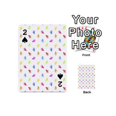 Multicolored Hands Silhouette Motif Design Playing Cards 54 Designs (mini)