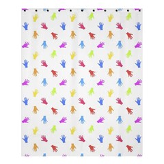 Multicolored Hands Silhouette Motif Design Shower Curtain 60  X 72  (medium)  by dflcprintsclothing