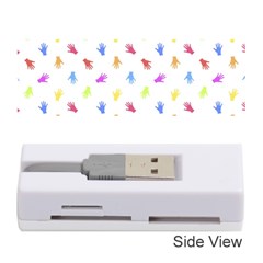 Multicolored Hands Silhouette Motif Design Memory Card Reader (stick) by dflcprintsclothing