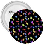 Multicolored Hands Silhouette Motif Design 3  Buttons Front