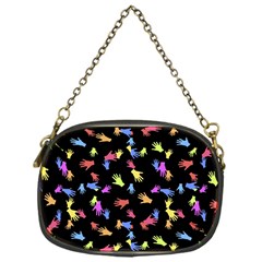 Multicolored Hands Silhouette Motif Design Chain Purse (one Side) by dflcprintsclothing