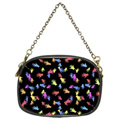 Multicolored Hands Silhouette Motif Design Chain Purse (two Sides) by dflcprintsclothing