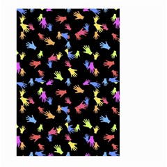 Multicolored Hands Silhouette Motif Design Large Garden Flag (two Sides) by dflcprintsclothing