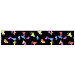 Multicolored Hands Silhouette Motif Design Small Flano Scarf by dflcprintsclothing