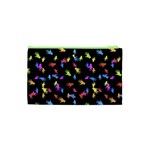 Multicolored Hands Silhouette Motif Design Cosmetic Bag (XS) Back